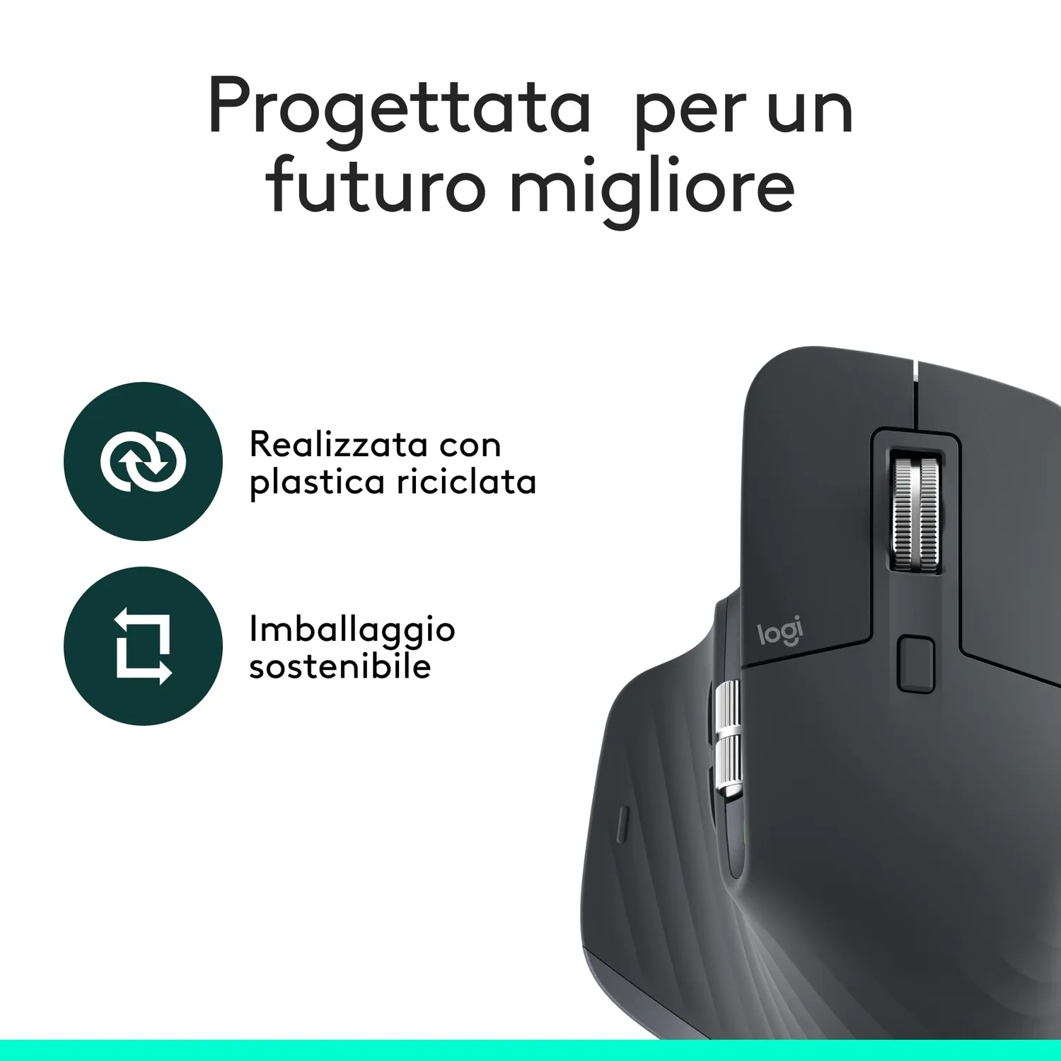 Logitech MX Master 3S mouse wireless 8000 DPI silenzioso