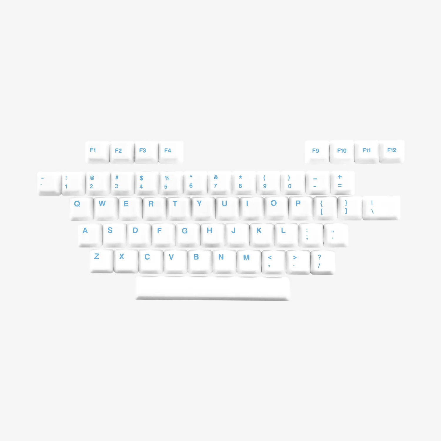 Cerakey A Set-Alpha Plus keycap ceramica set base bianco