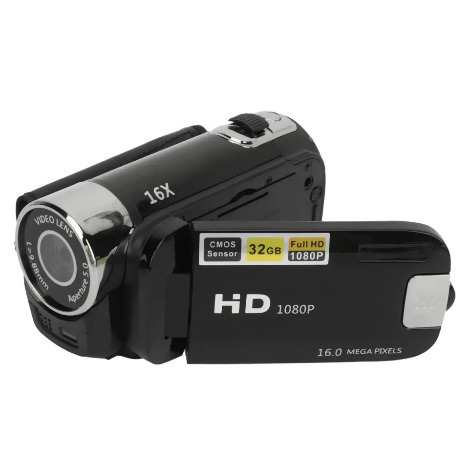Zunate fotocamera digitale 1080P 16MP zoom 16X nera 2,4"
