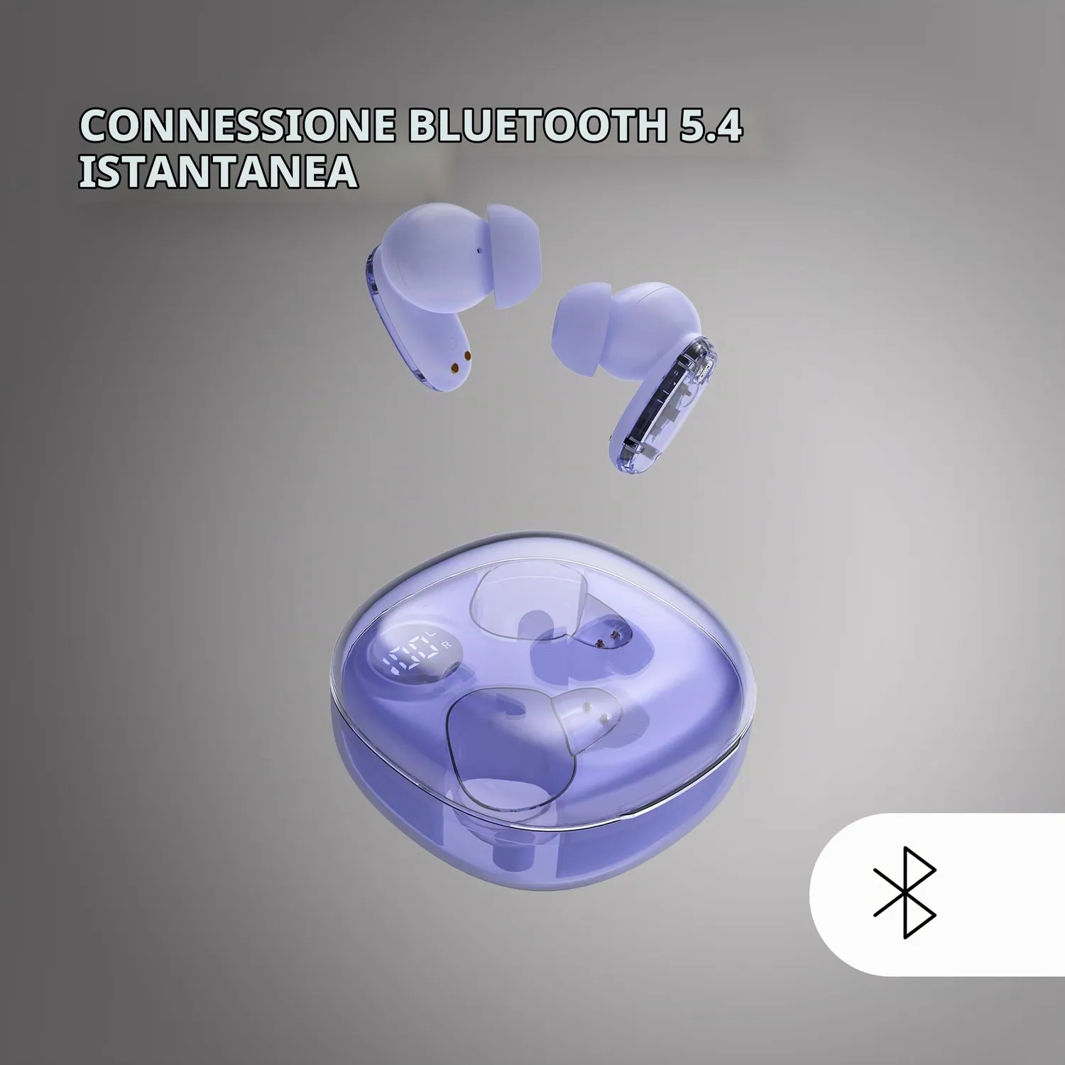 Mars Gaming MHIB2PP auricolari wireless viola Bluetooth 5.4
