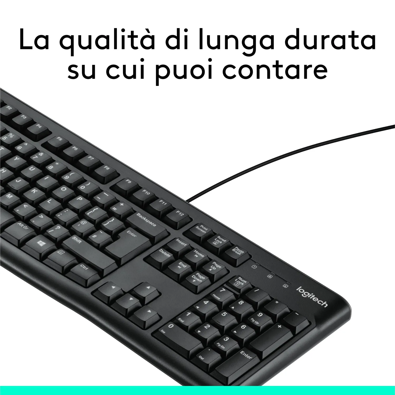 Logitech K120 tastiera cablata USB ITA QWERTY silenziosa