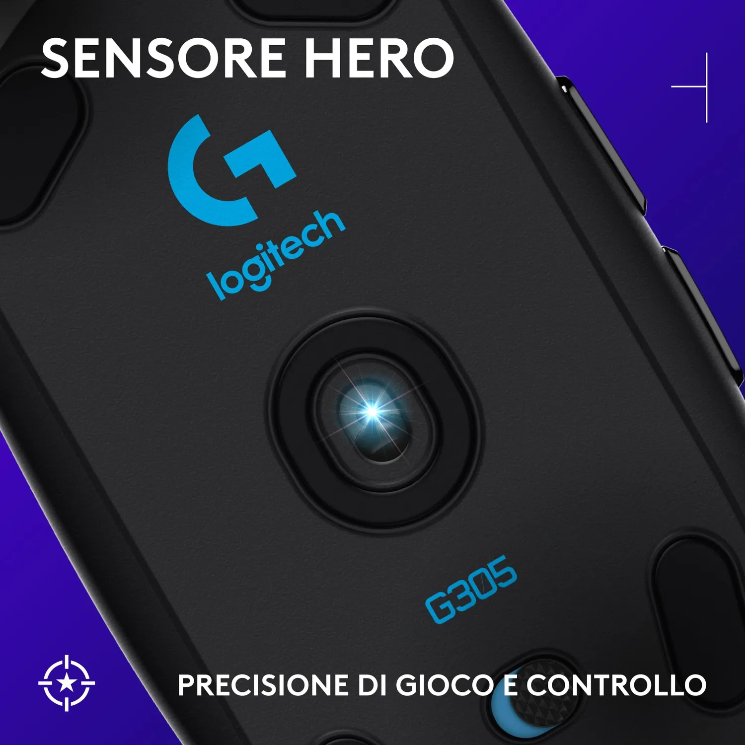Logitech G G305 LIGHTSPEED mouse gaming wireless nero