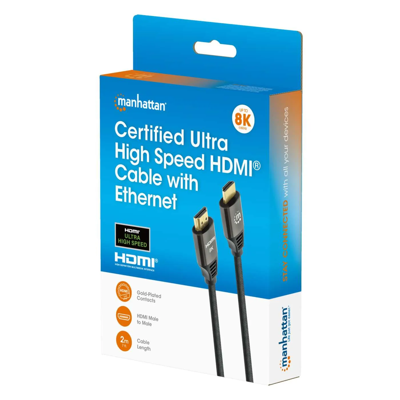 Manhattan cavo HDMI 8K 2 m certificato Ultra High Speed