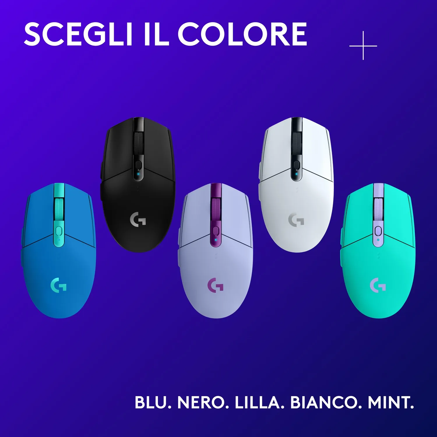Logitech G G305 LIGHTSPEED mouse gaming wireless nero