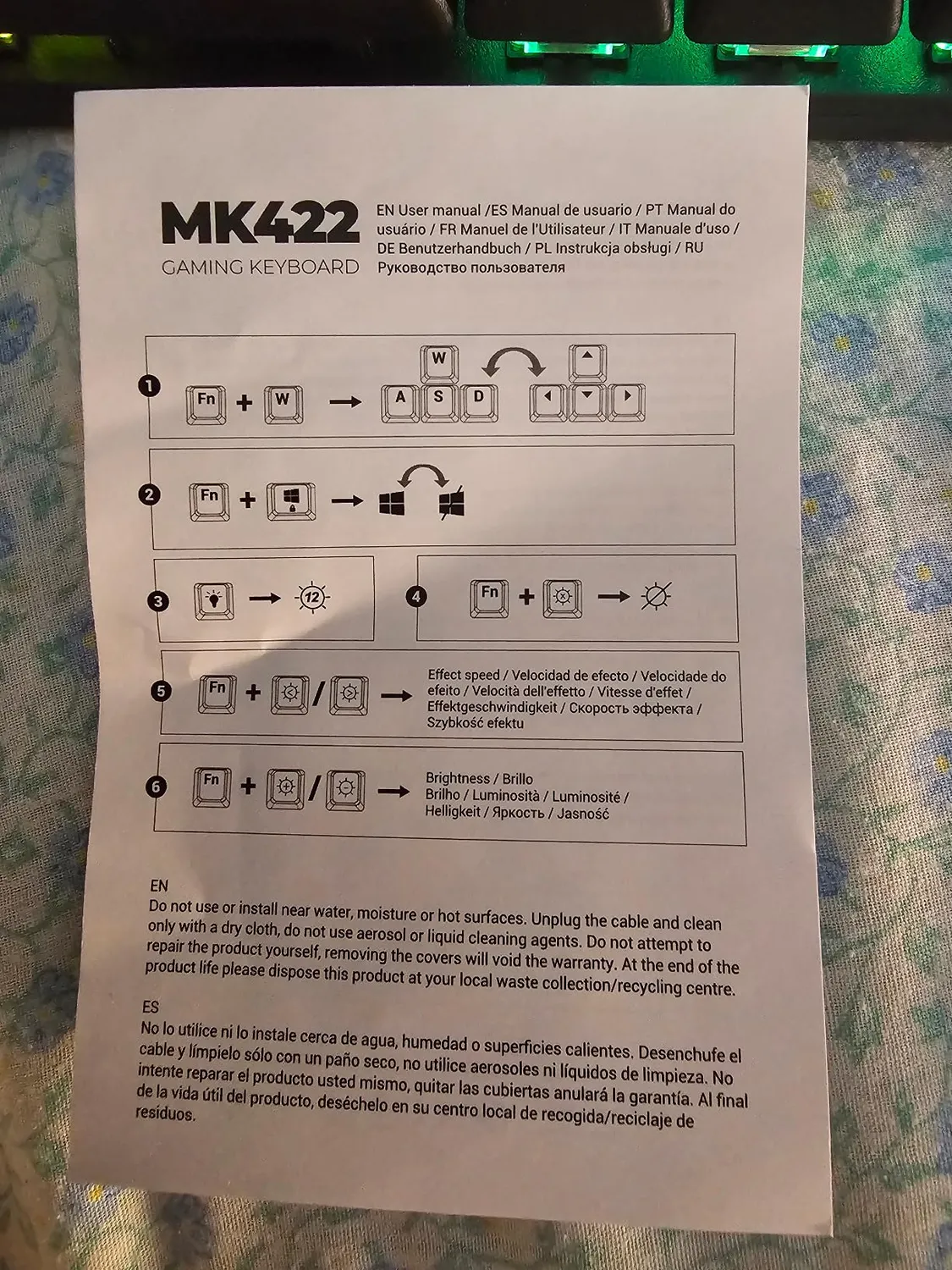 Mars Gaming MK422 Tastiera Meccanica Gaming RGB Switch Rossi