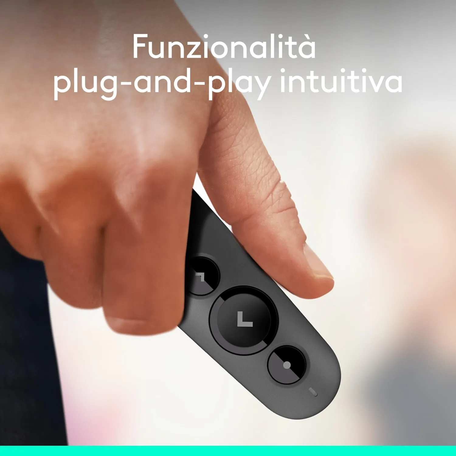 Logitech R500s telecomando presentazioni laser grigio scuro