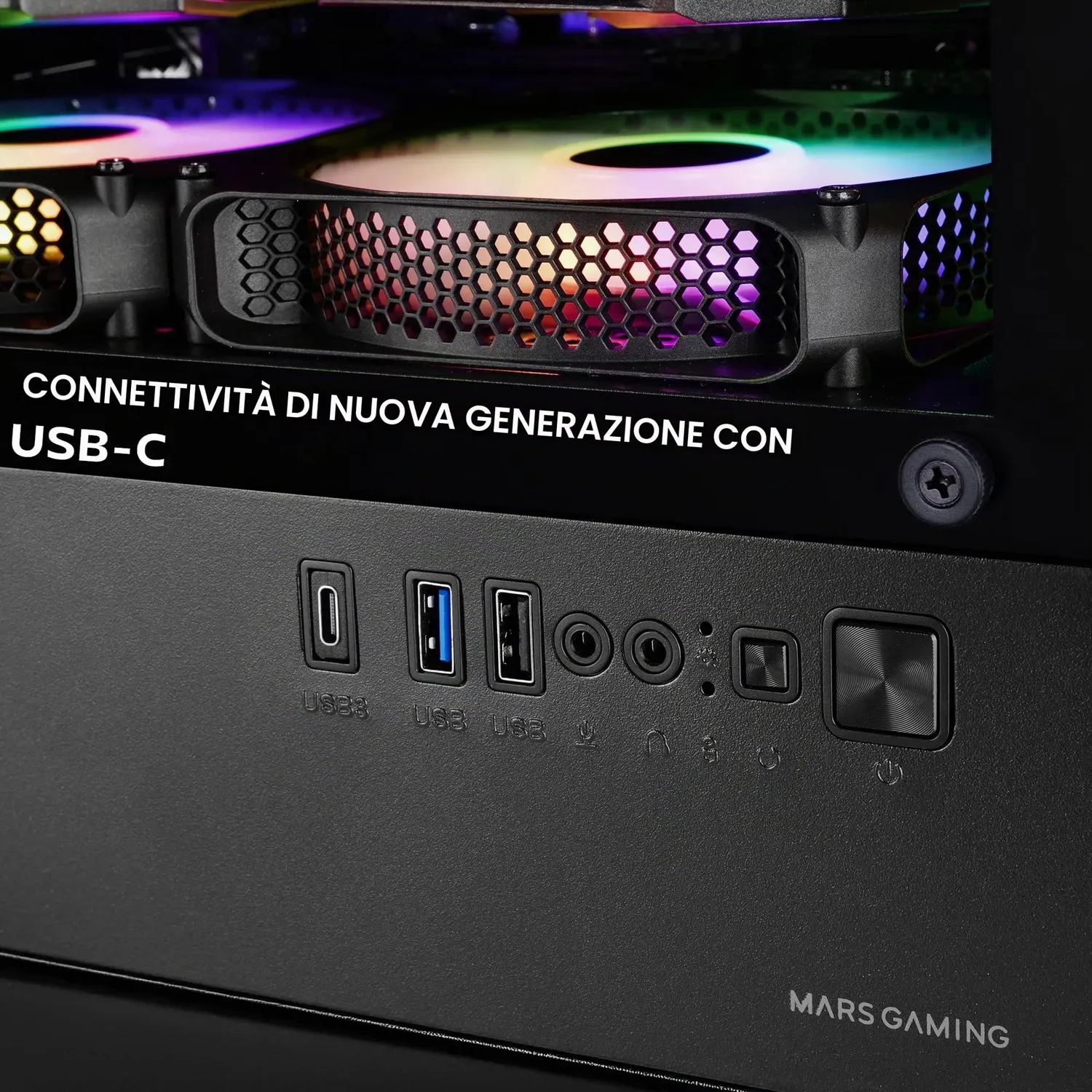 Mars Gaming MC-VECTOR case micro-ATX nero mesh ARGB