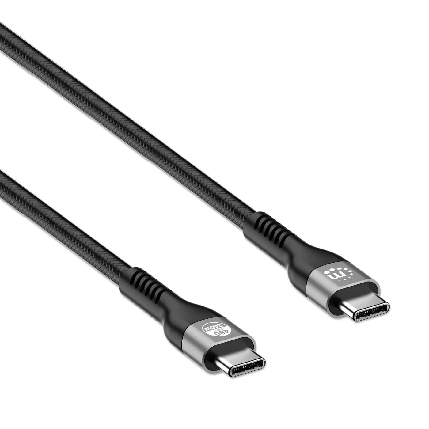Manhattan Cavo Ricarica USB-C 240W PD 3.1 2 m Nero