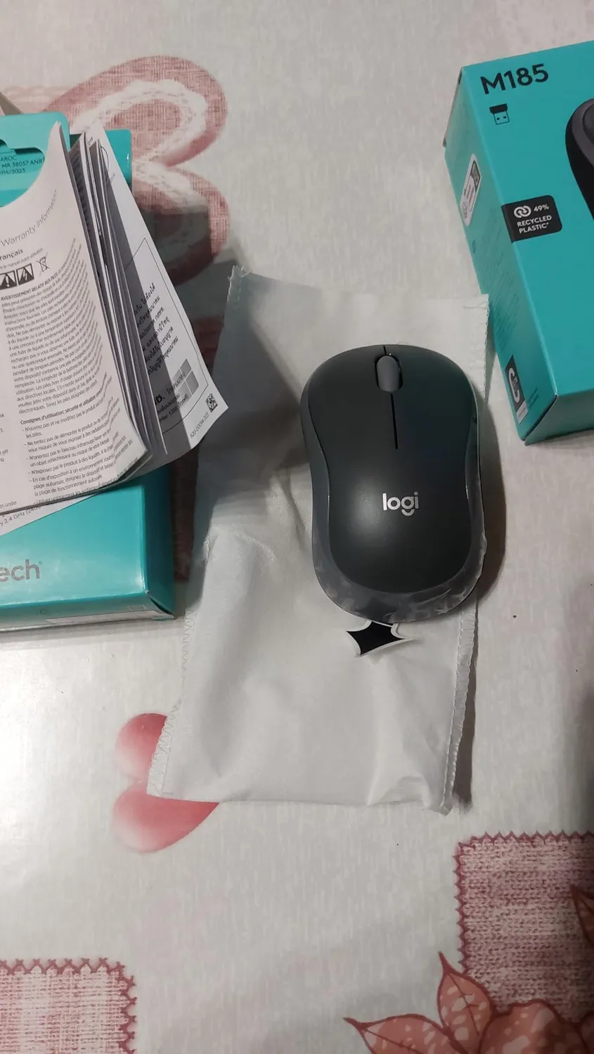 Logitech M185 mouse wireless rosso ricevitore USB 10 m