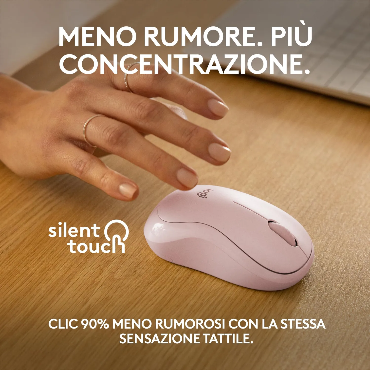Logitech M240 mouse wireless rosa silenzioso Bluetooth
