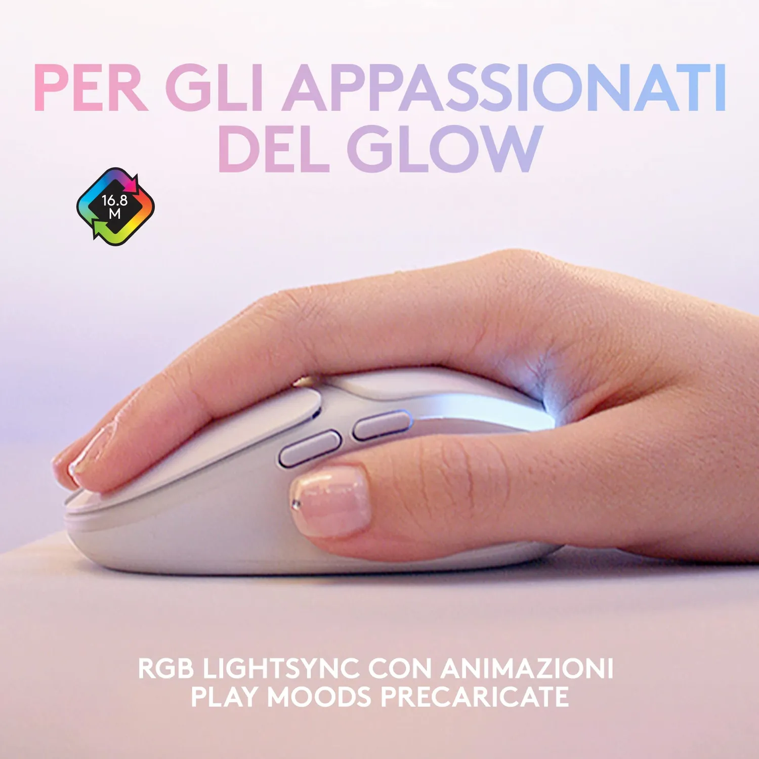 Logitech G G705 mouse gaming wireless bianco Lightspeed 85g