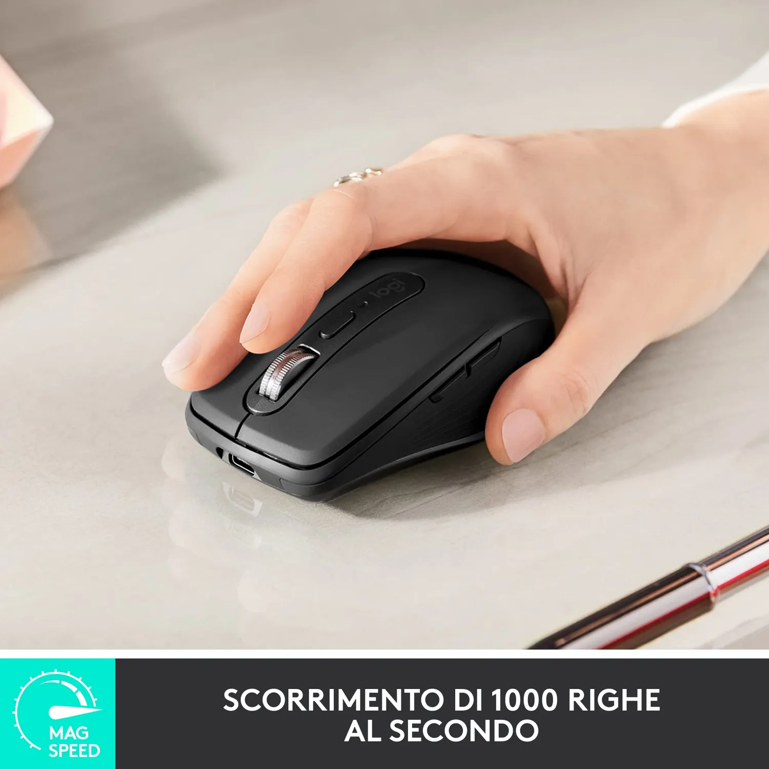 Logitech MX Keys Mini MX Anywhere 3 kit grafite retroilluminato