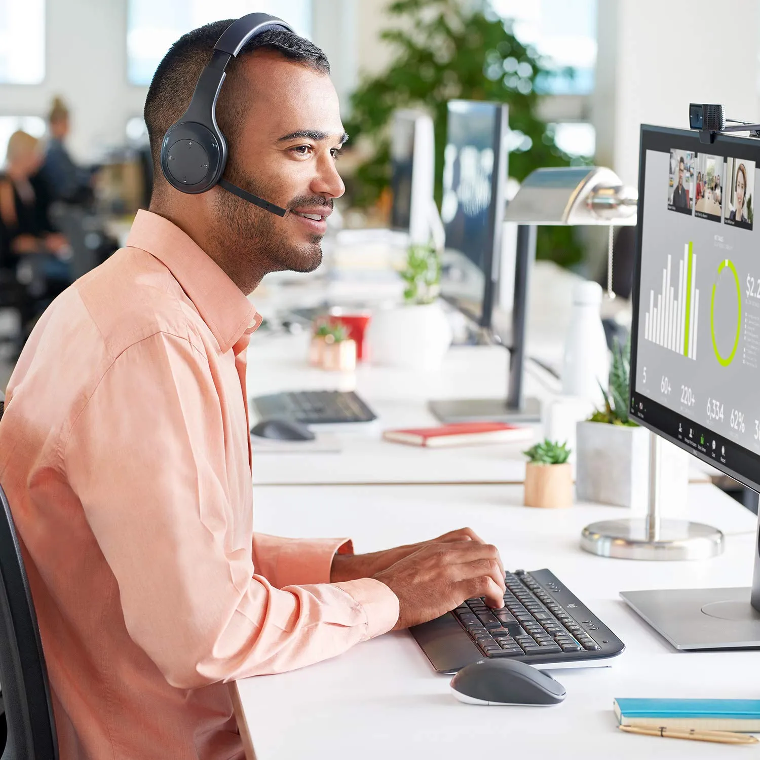 Logitech H800 Cuffie Bluetooth Wireless Nere con Microfono