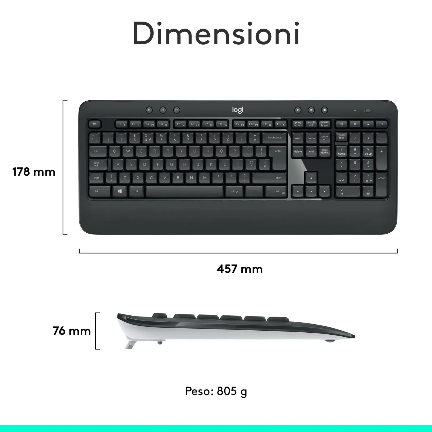 Logitech MK540 kit tastiera e mouse wireless Windows