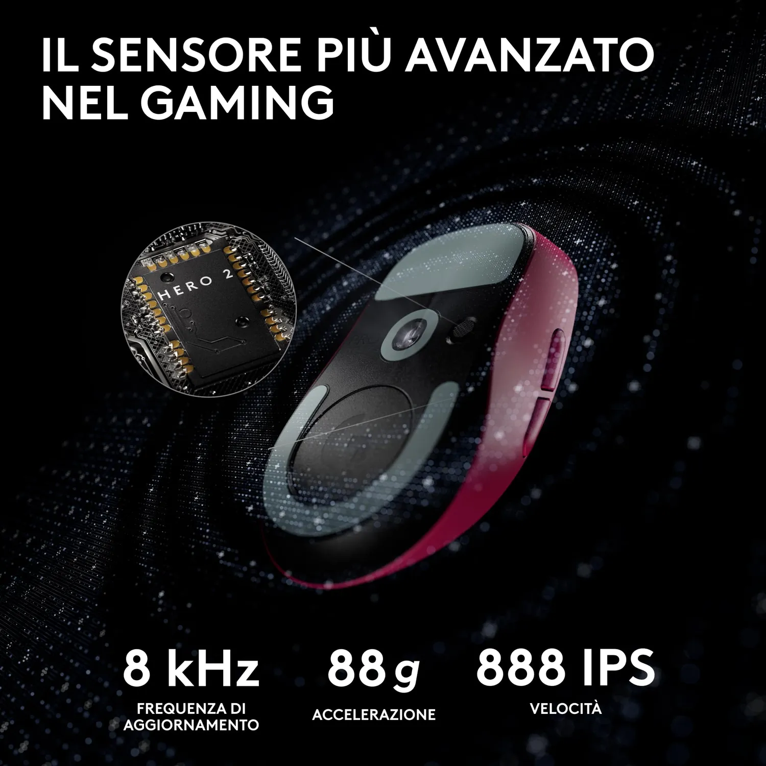 Logitech G Pro X Superlight 2 mouse gaming magenta 8K