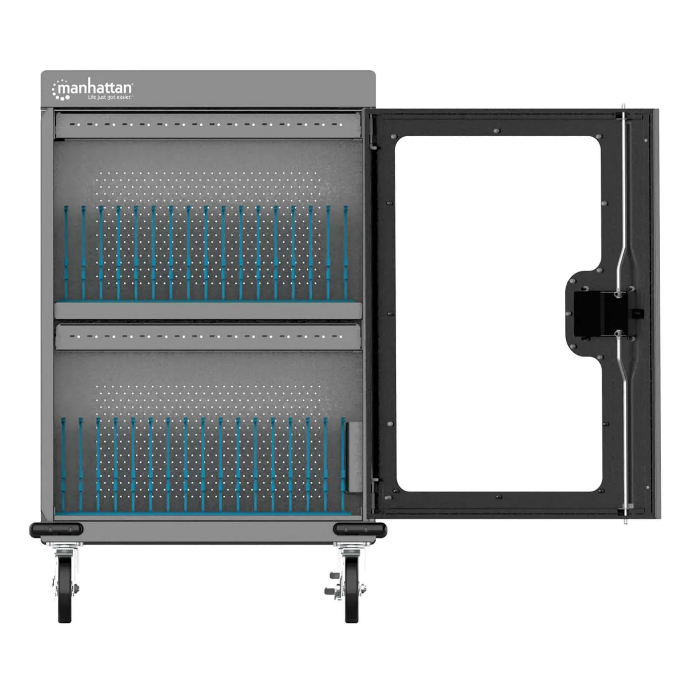 Manhattan 32-Port USB-C Carrello Ricarica 32 Posti 18W Nero