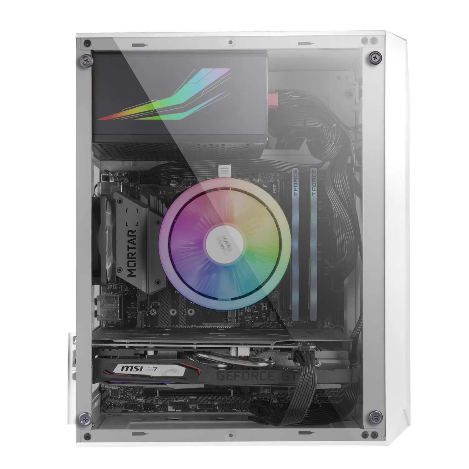 Mars Gaming MC-S1 case PC Micro-ATX bianco ARGB