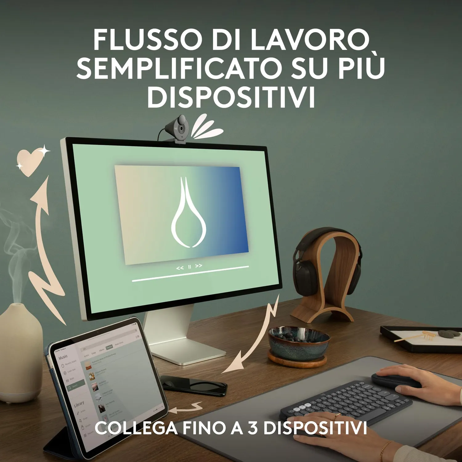 Logitech Pebble 2 M350s mouse bluetooth bianco silenzioso