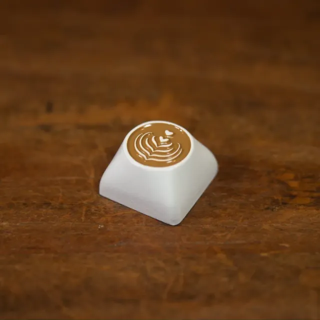 CoffeeKeys Latte keycap artisan zinco marrone