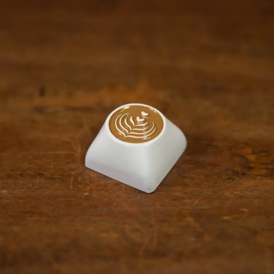 CoffeeKeys Latte keycap artisan zinco marrone