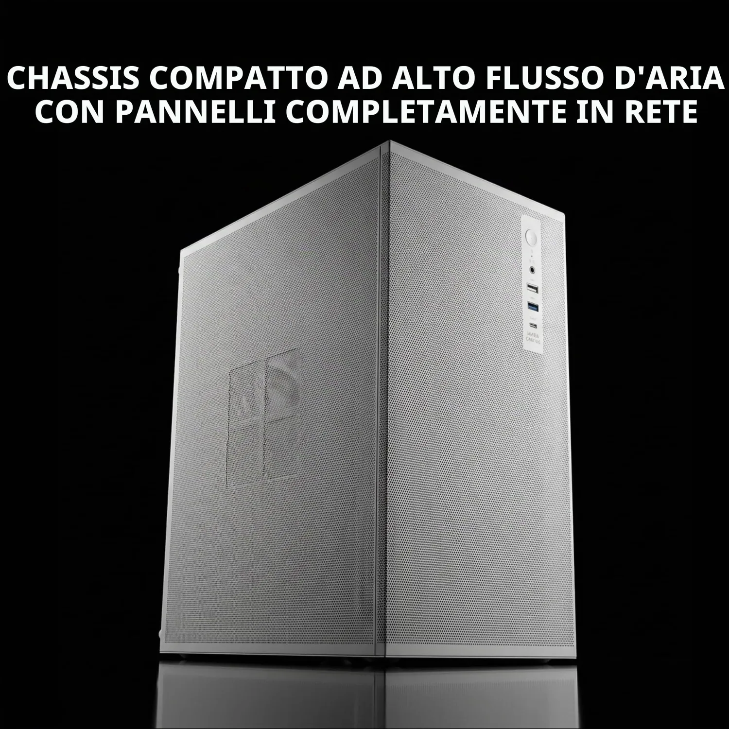 Mars Gaming MC-MeshPro case microATX bianco mesh