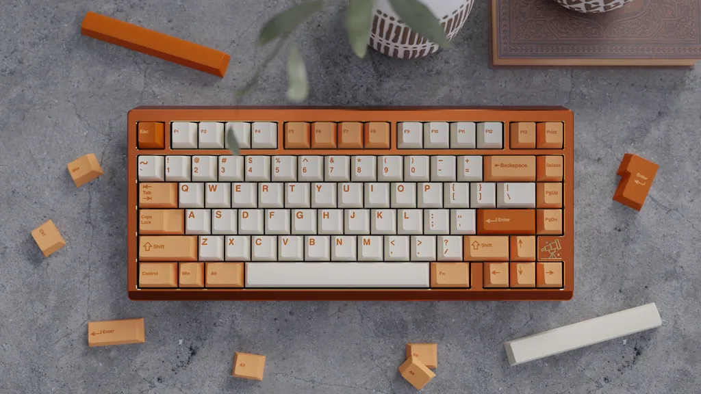 Wuque WS Sunset Bliss keycaps PBT double-shot Cherry 223 tasti