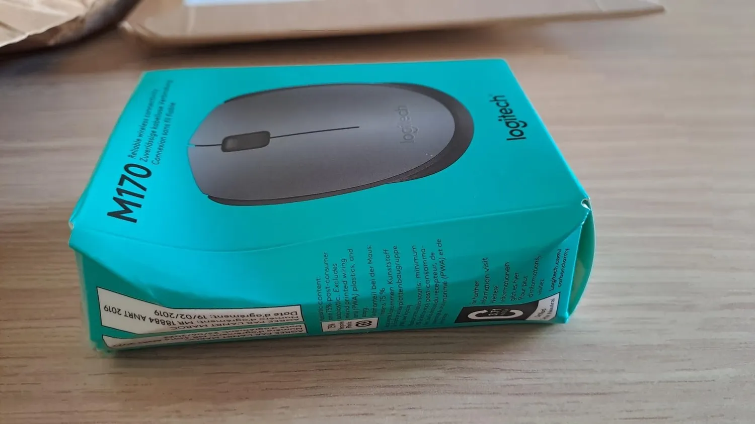 Logitech M170 mouse wireless grigio 2,4 GHz ricevitore USB