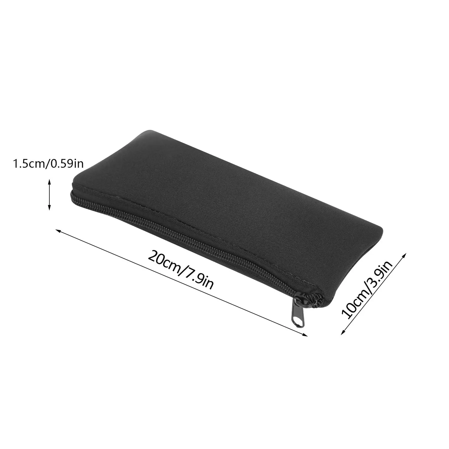 Zunate Astuccio Neoprene Nero 20x10cm Set 3 Pezzi