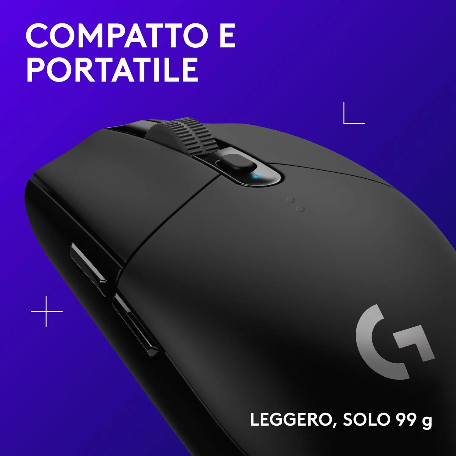 Logitech G G305 LIGHTSPEED mouse gaming wireless nero
