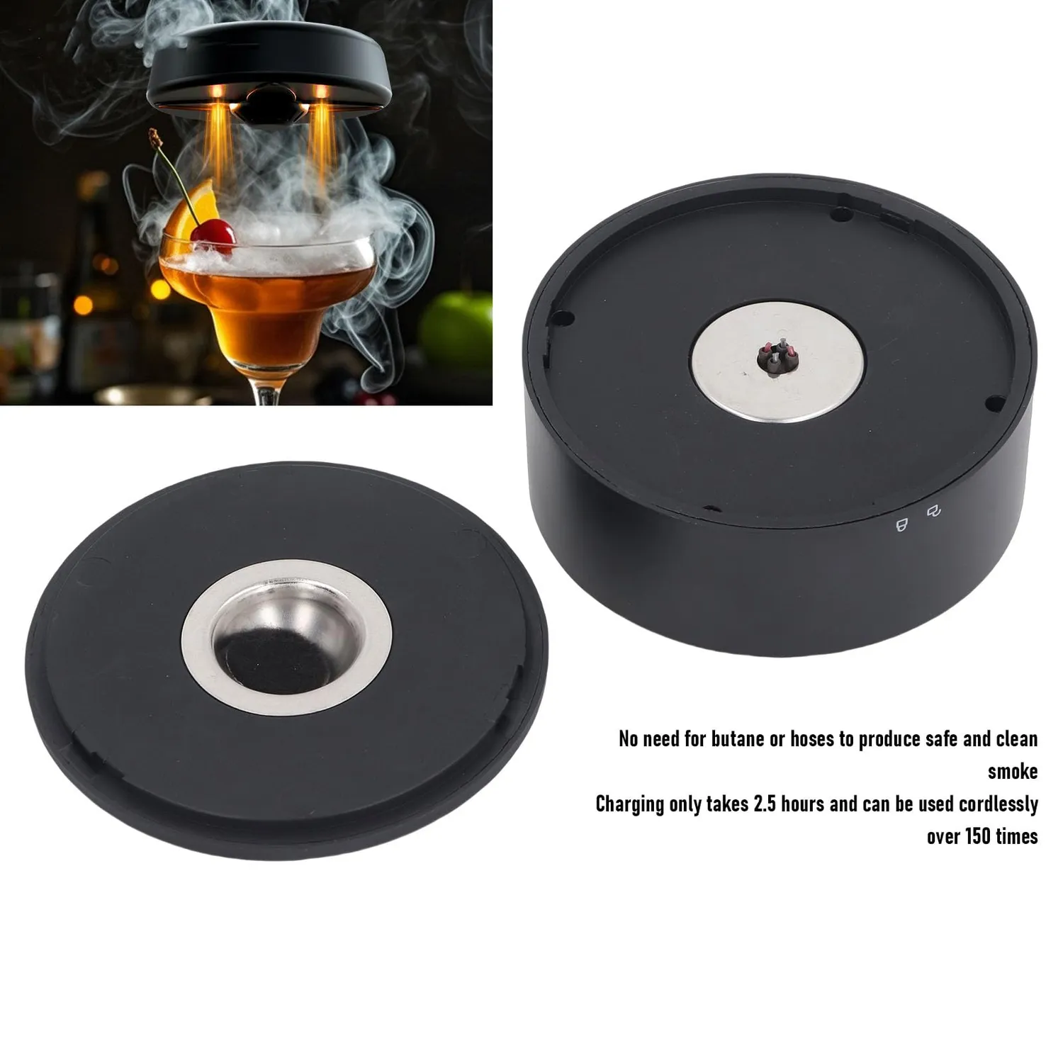 Zunate Kit Affumicatore Elettrico Whisky con 6 Trucioli Legno