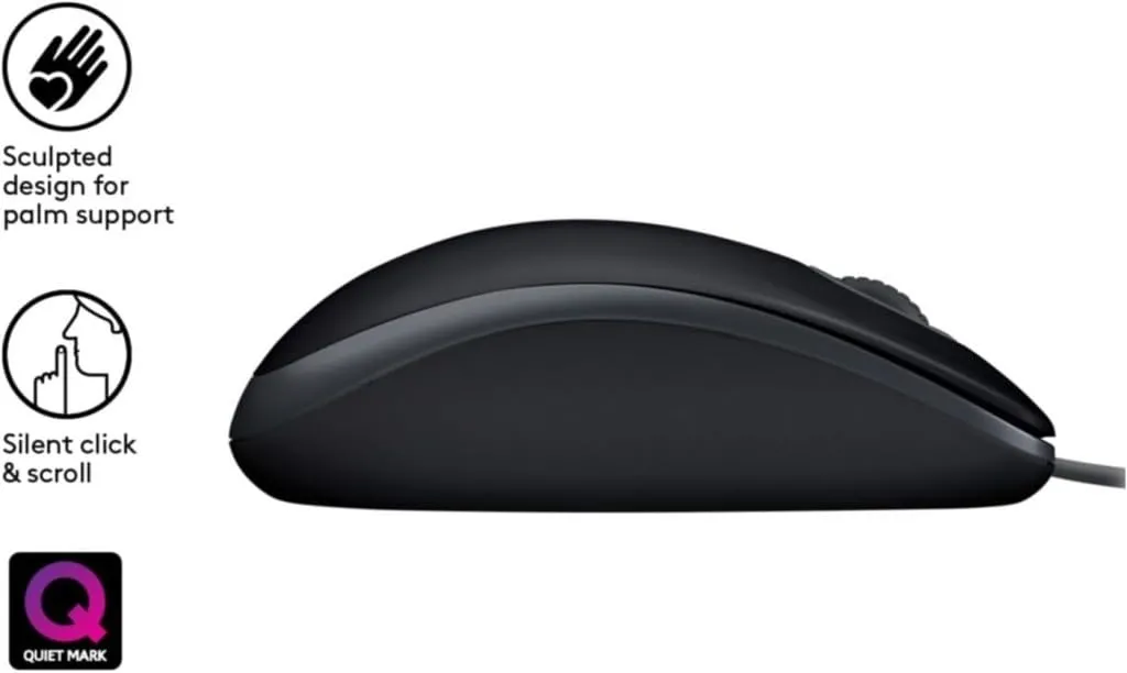 Logitech B110 mouse USB con filo silenzioso
