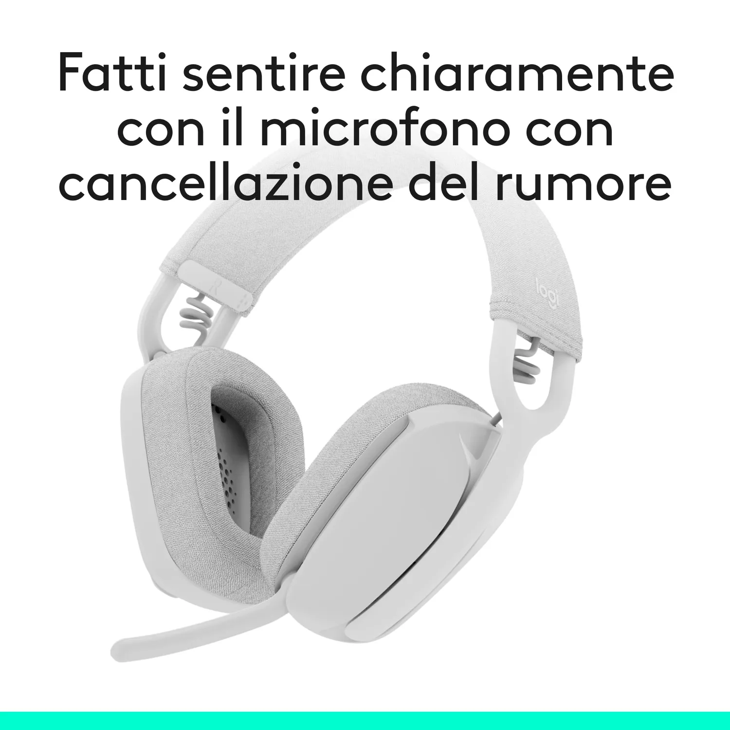 Logitech Zone Vibe 100 cuffie wireless bianco over-ear