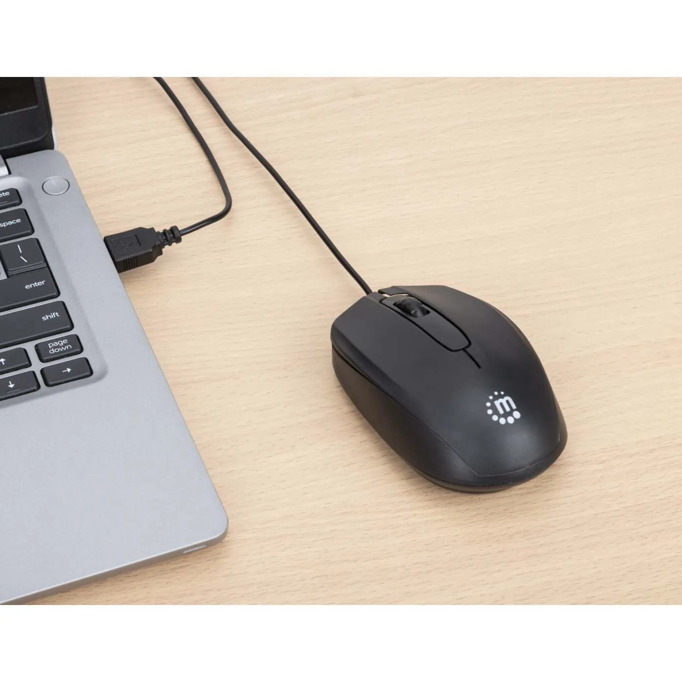 Manhattan Comfort II mouse USB nero 1000 DPI con filo