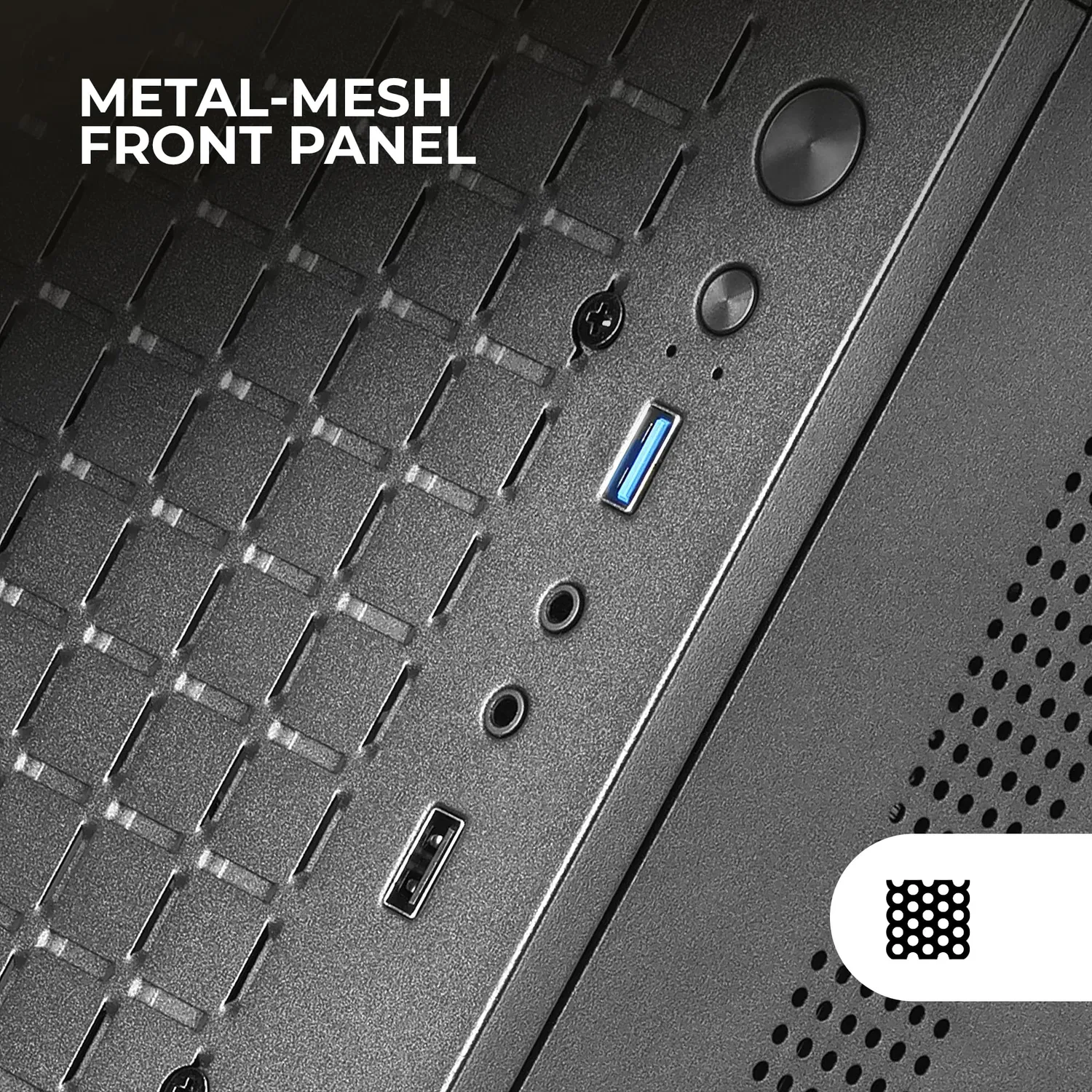 Mars Gaming MC-1000 case MicroATX mini tower nero mesh