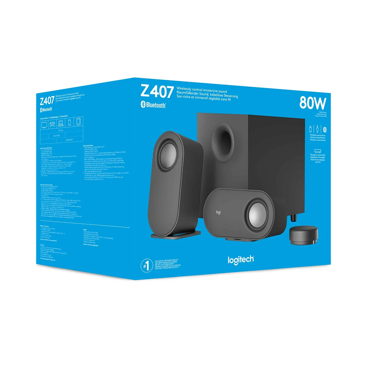 Logitech Z407 altoparlanti Bluetooth neri 80W