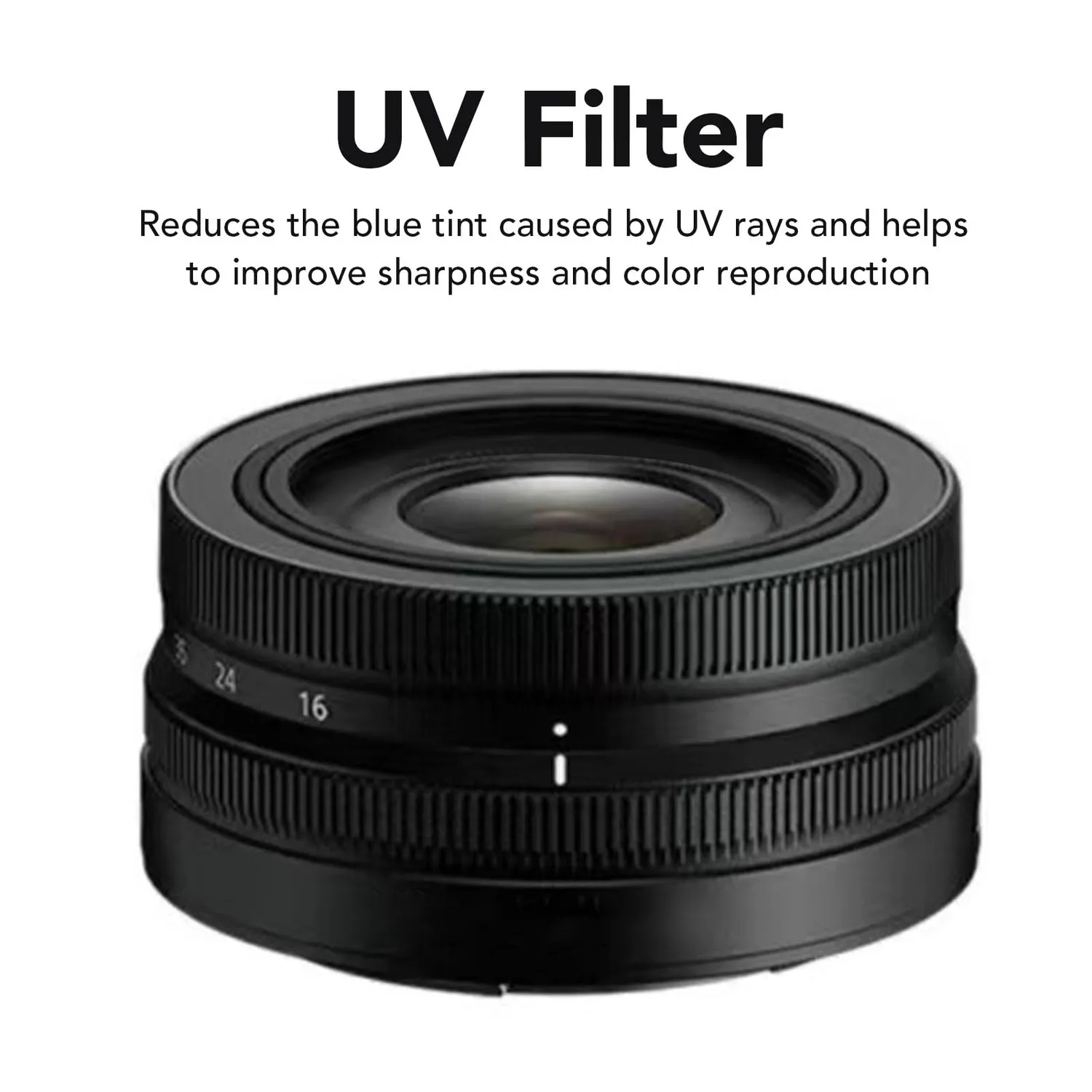 Zunate Paraluce 46mm Metallo Set Filtro UV e Tappo