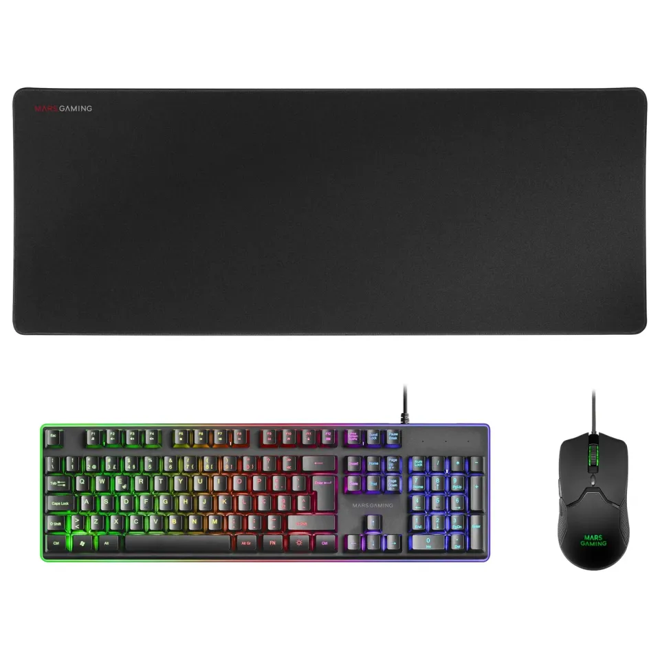 Mars Gaming MCPX combo tastiera mouse tappetino nero