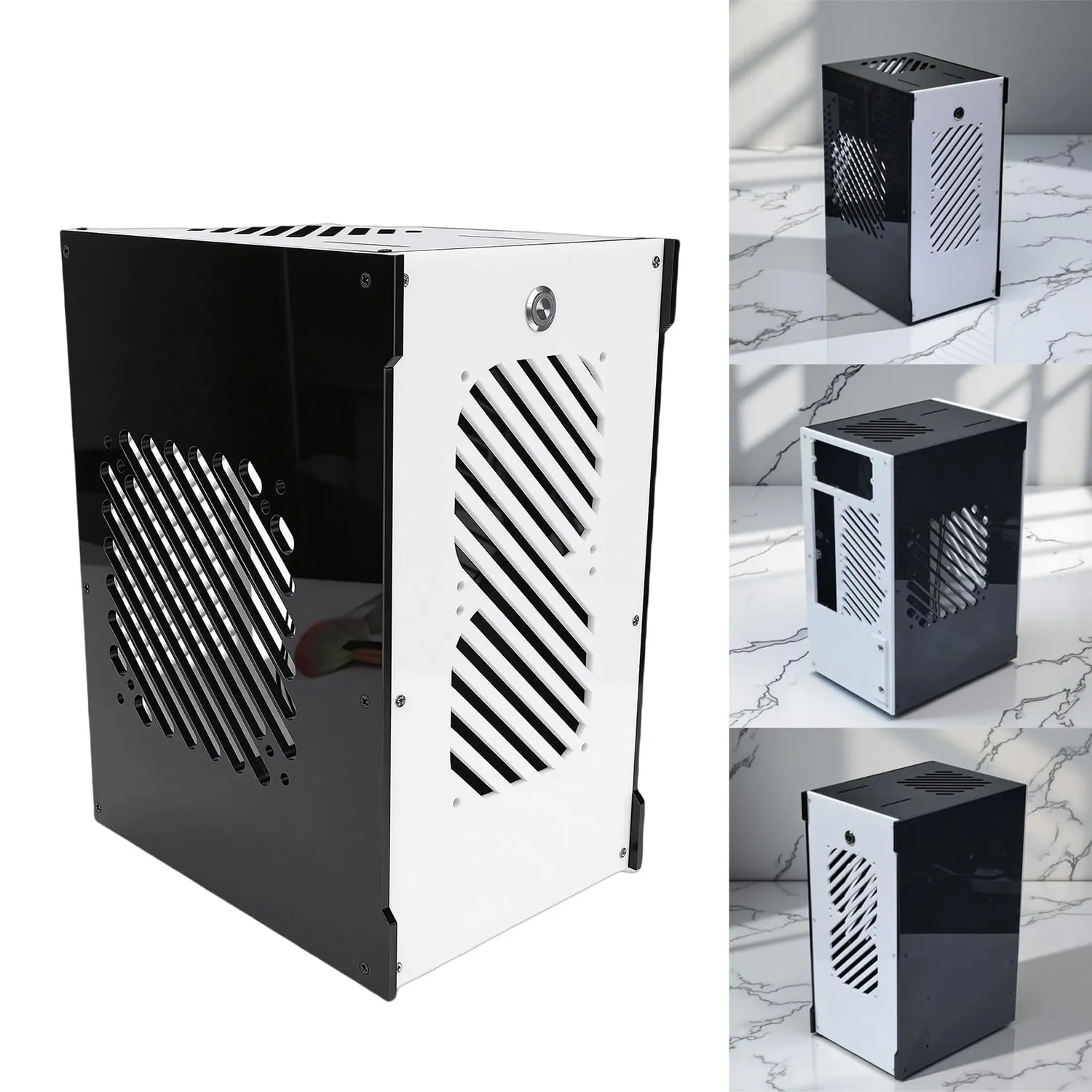 Zunate ITX custodia PC 10,5L acrilico SFX 4 SSD