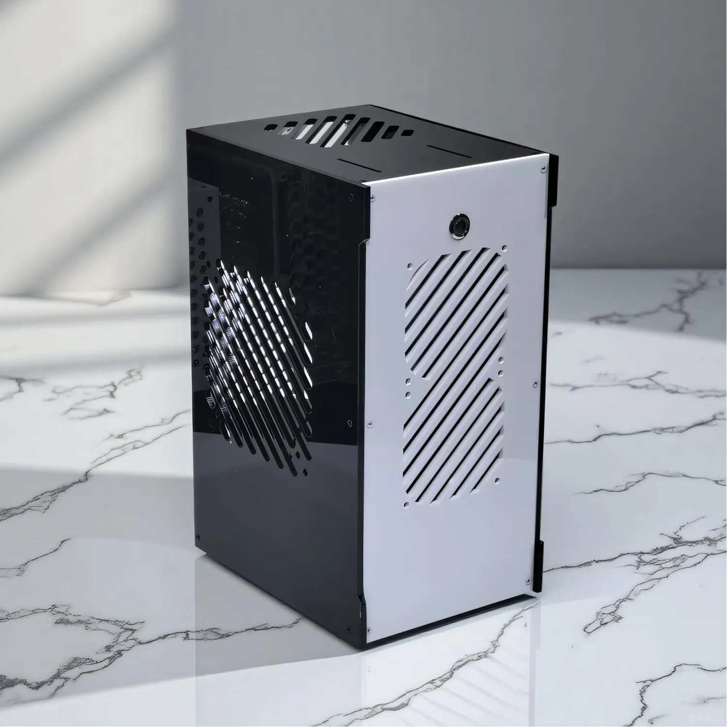Zunate ITX custodia PC 10,5L acrilico SFX 4 SSD