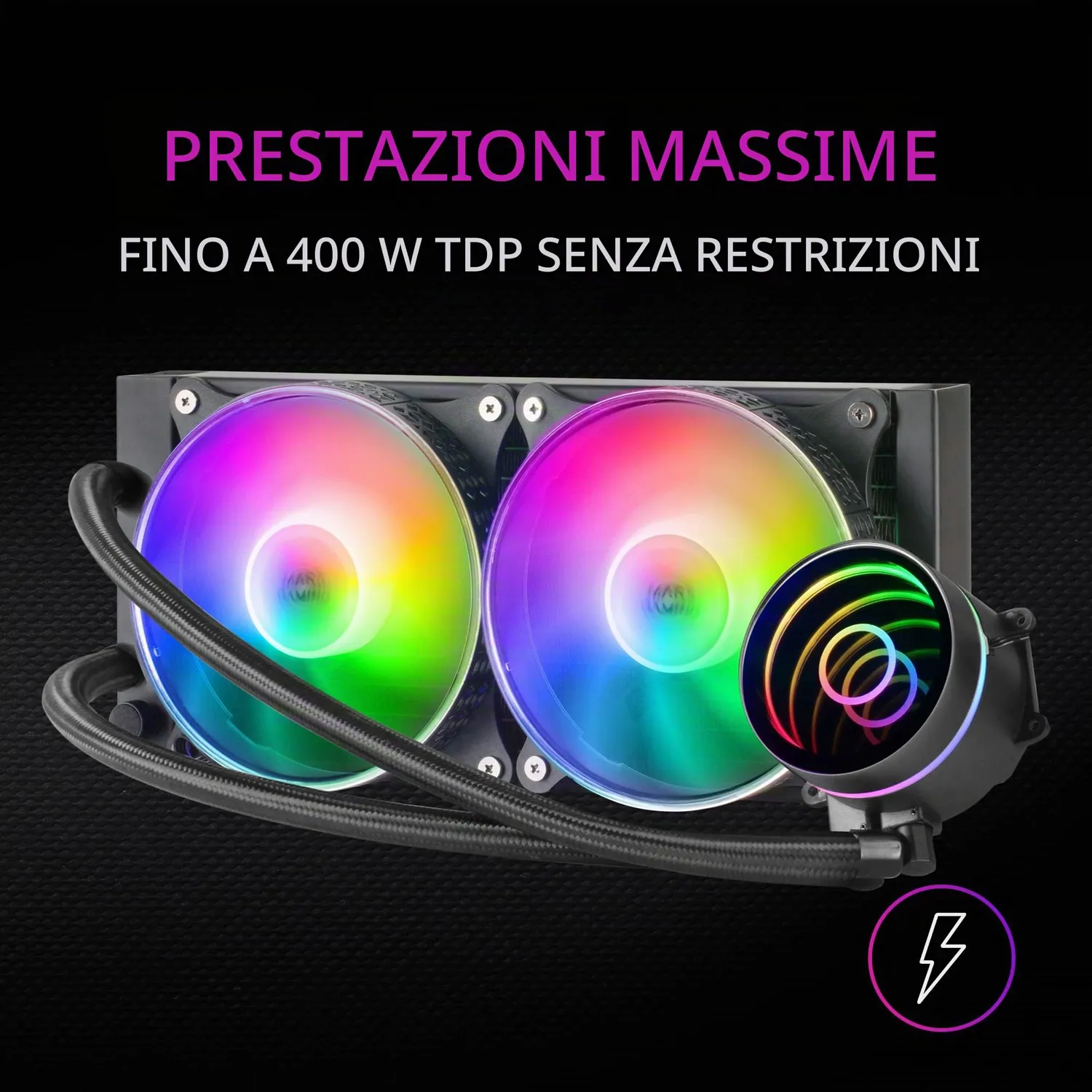 Mars Gaming ML-ONE360 dissipatore a liquido CPU nero 550W