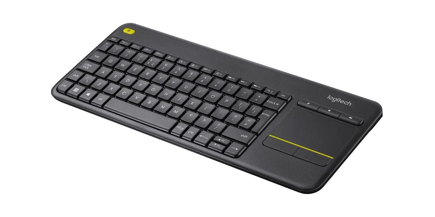Logitech K400 Plus tastiera wireless bianca con touchpad