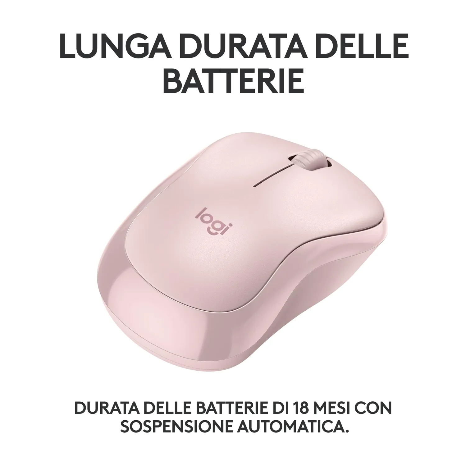 Logitech M240 mouse wireless rosa silenzioso Bluetooth