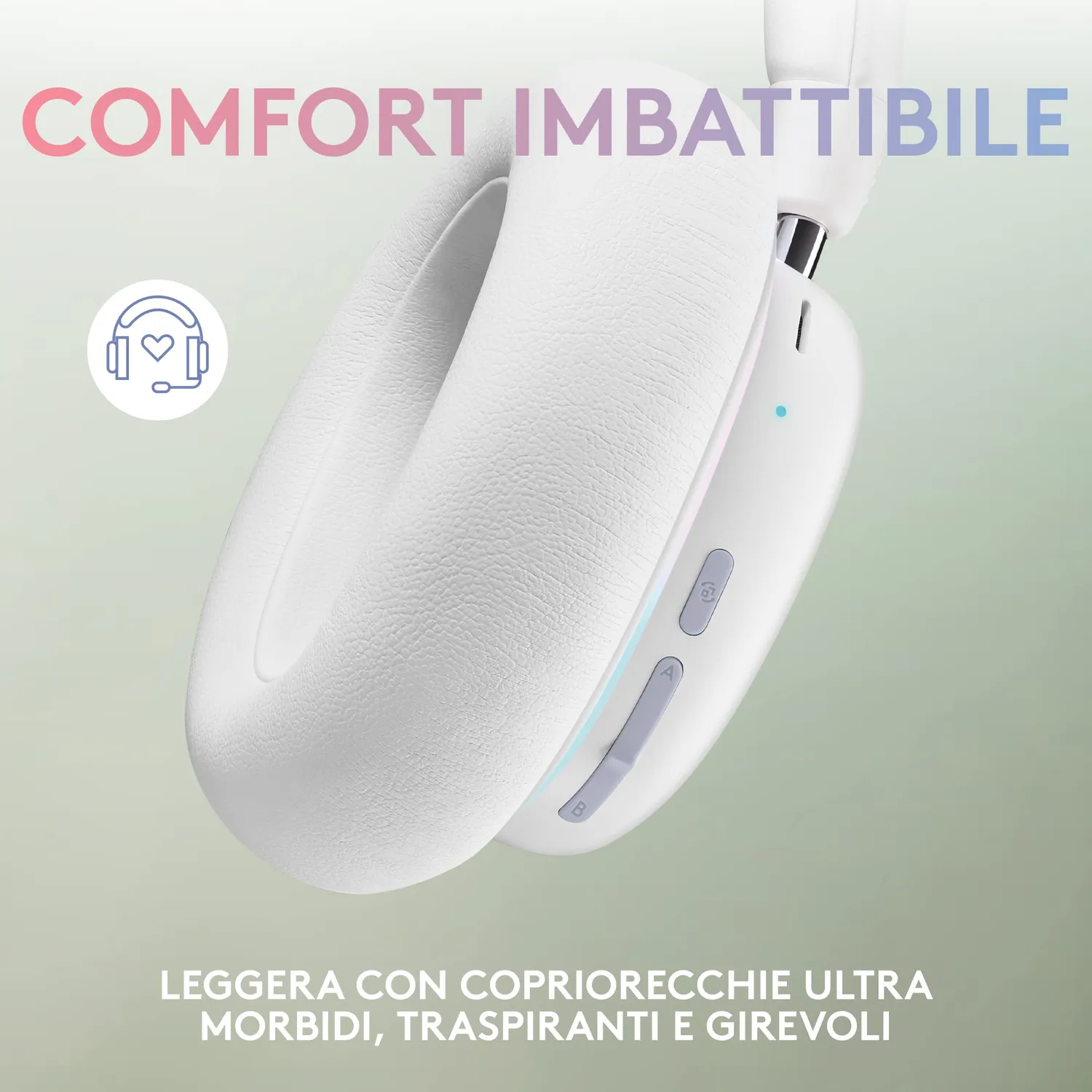 Logitech G735 cuffie gaming wireless bianche Lightspeed
