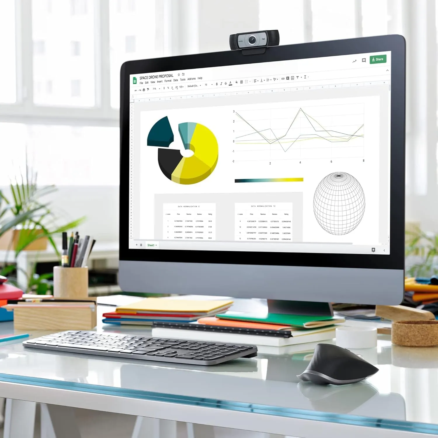 Logitech C930E Business Webcam HD Nero grandangolo 90°