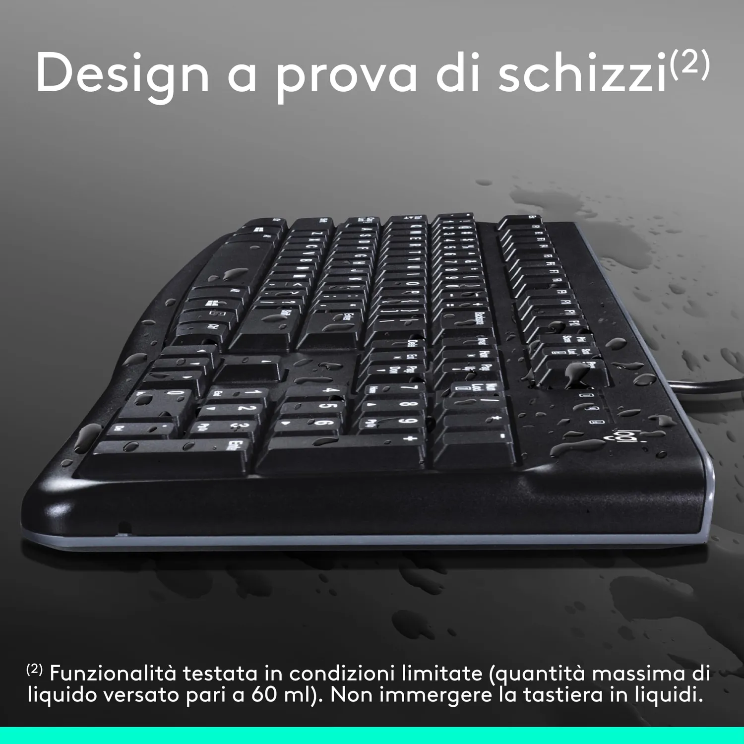 Logitech MK120 Kit Tastiera Mouse con Filo ITA USB