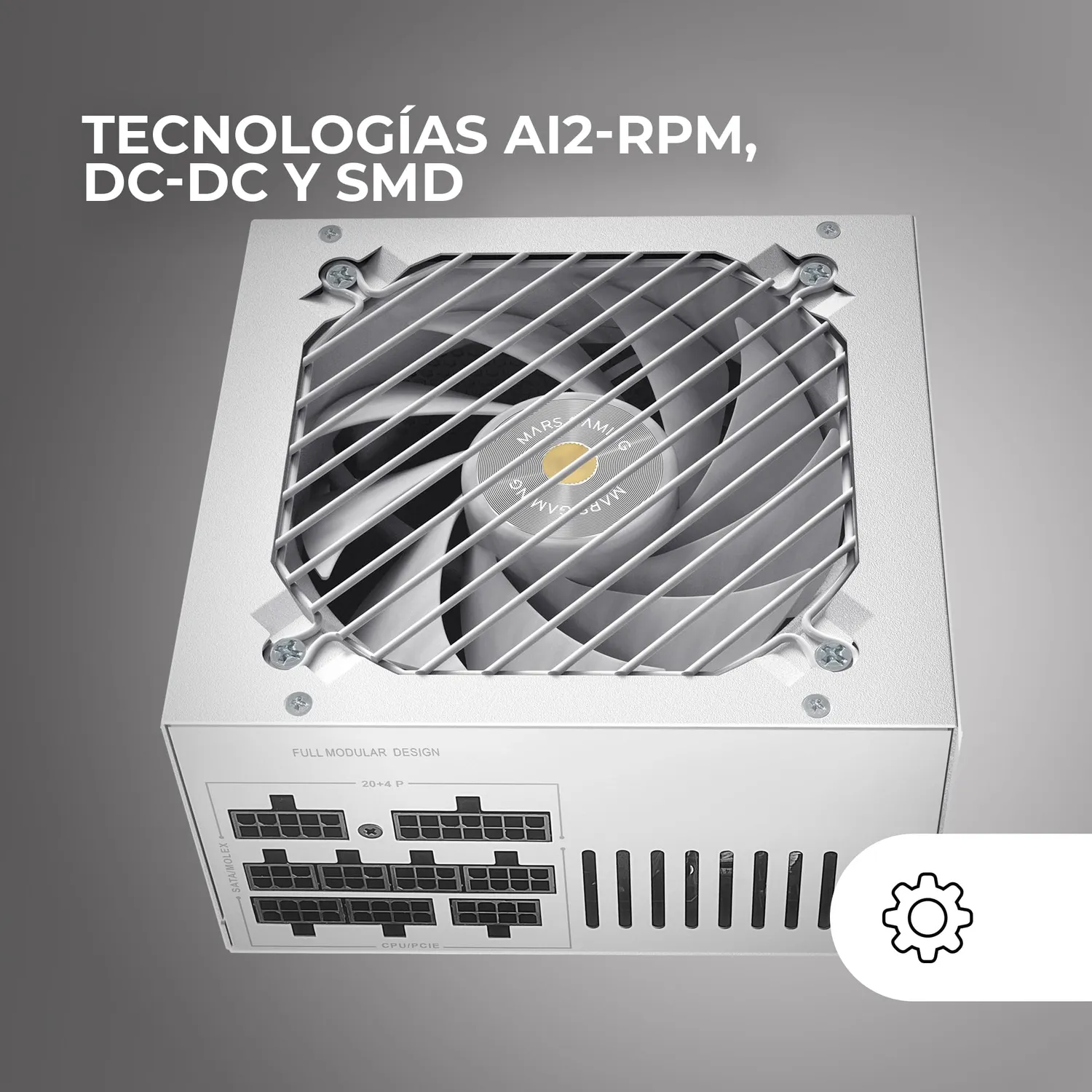 Mars Gaming MPB850SIMW alimentatore 850W bianco modulare