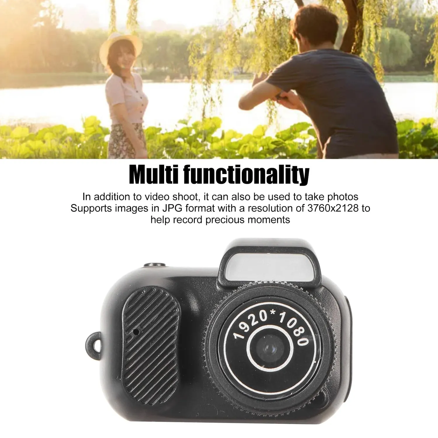 Zunate Mini Videocamera DV HD 1080P Display 0,96" ABS