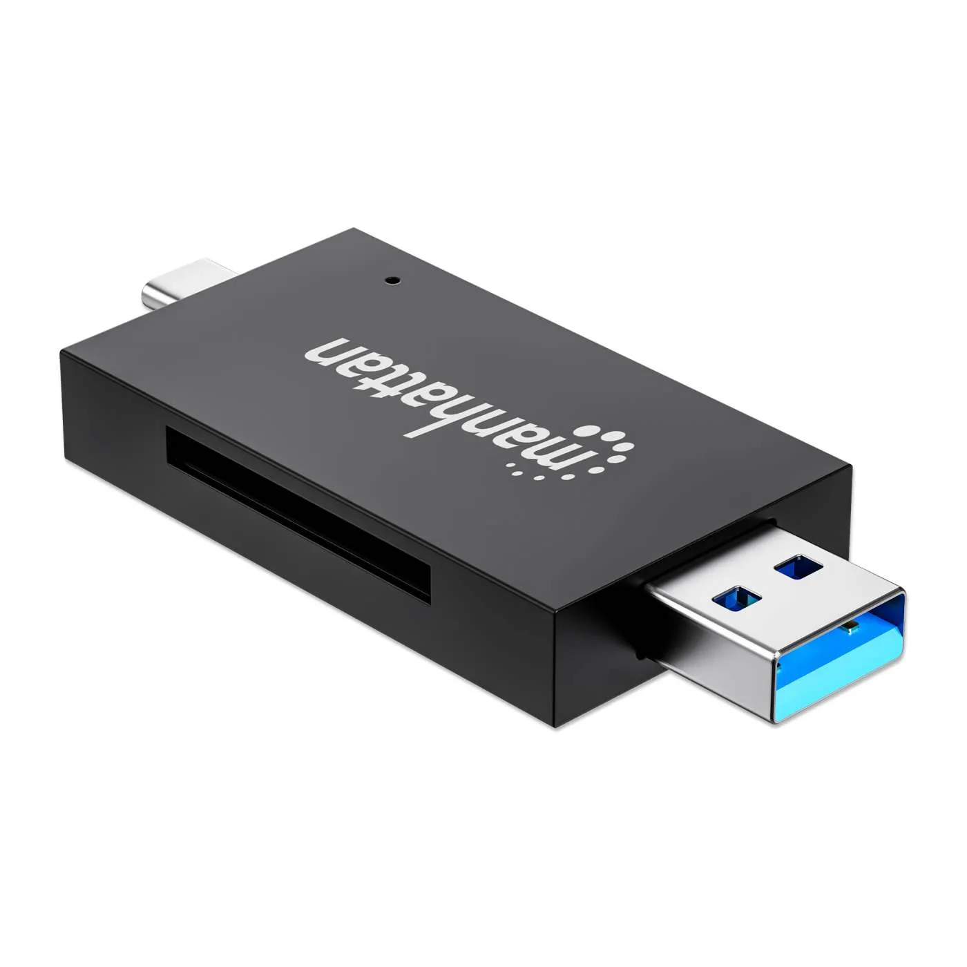 Manhattan USB 3.0 Type-C Type-A Combo lettore schede SD microSD 5 Gbps