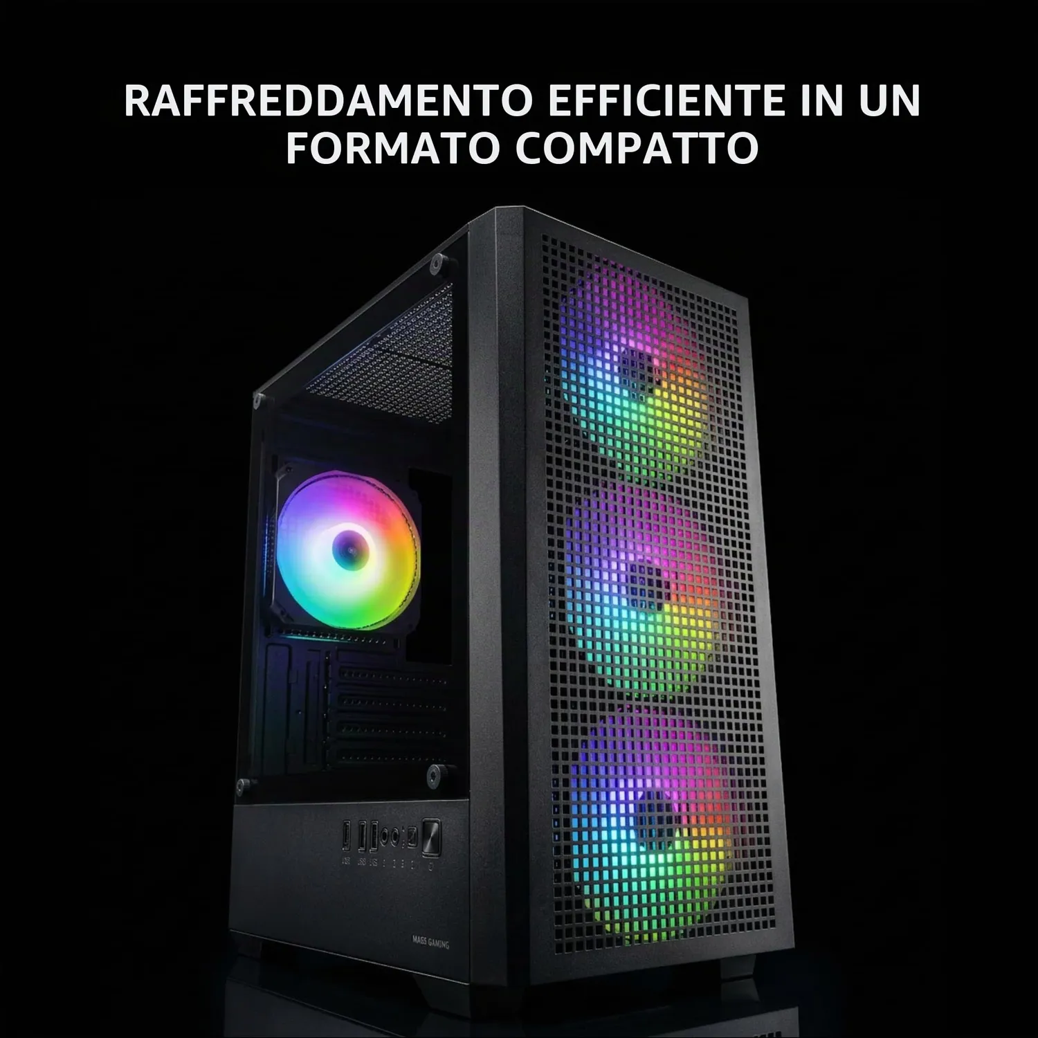 Mars Gaming MC-VECTOR case micro-ATX nero mesh ARGB