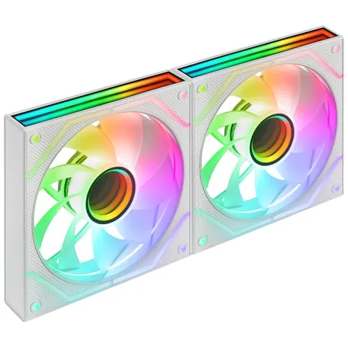 Mars Gaming MF-3DPROX2R ventole PC 120mm kit 2 bianche ARGB